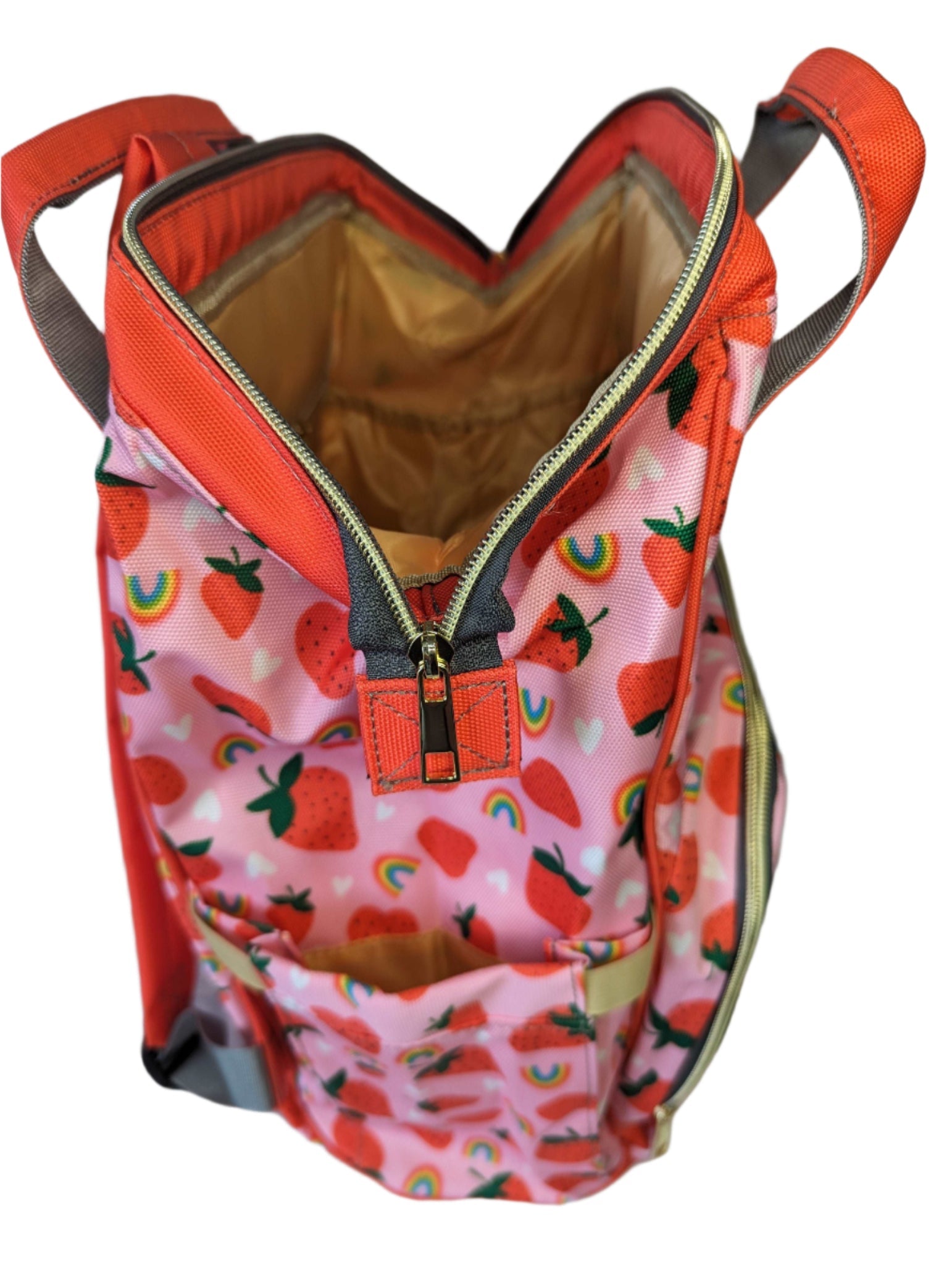 Pink Strawberry Fields Baby Changing Backpack