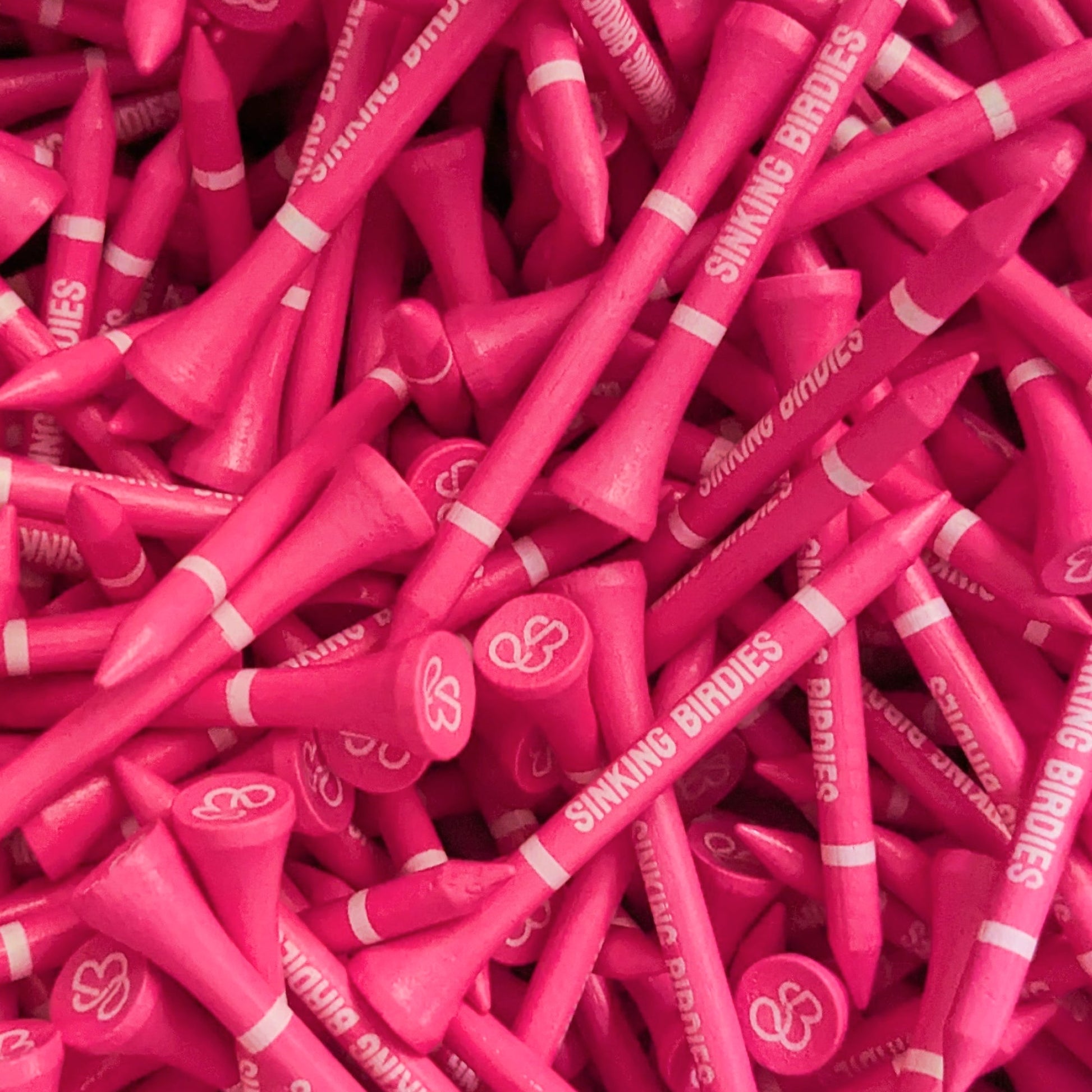 45 Bamboo Golf Tees in Neon Pink
