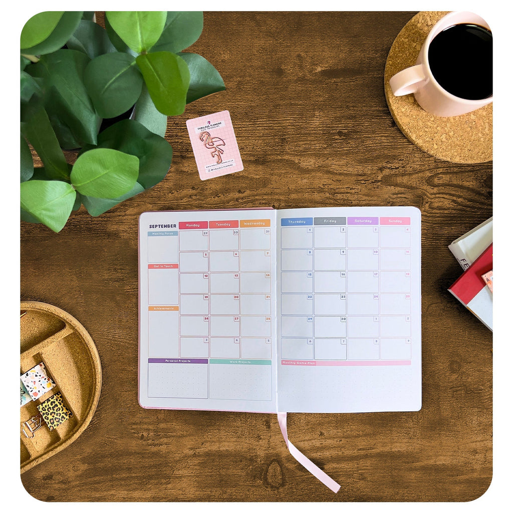 Pink Croc Planning Journal with Pen Holder