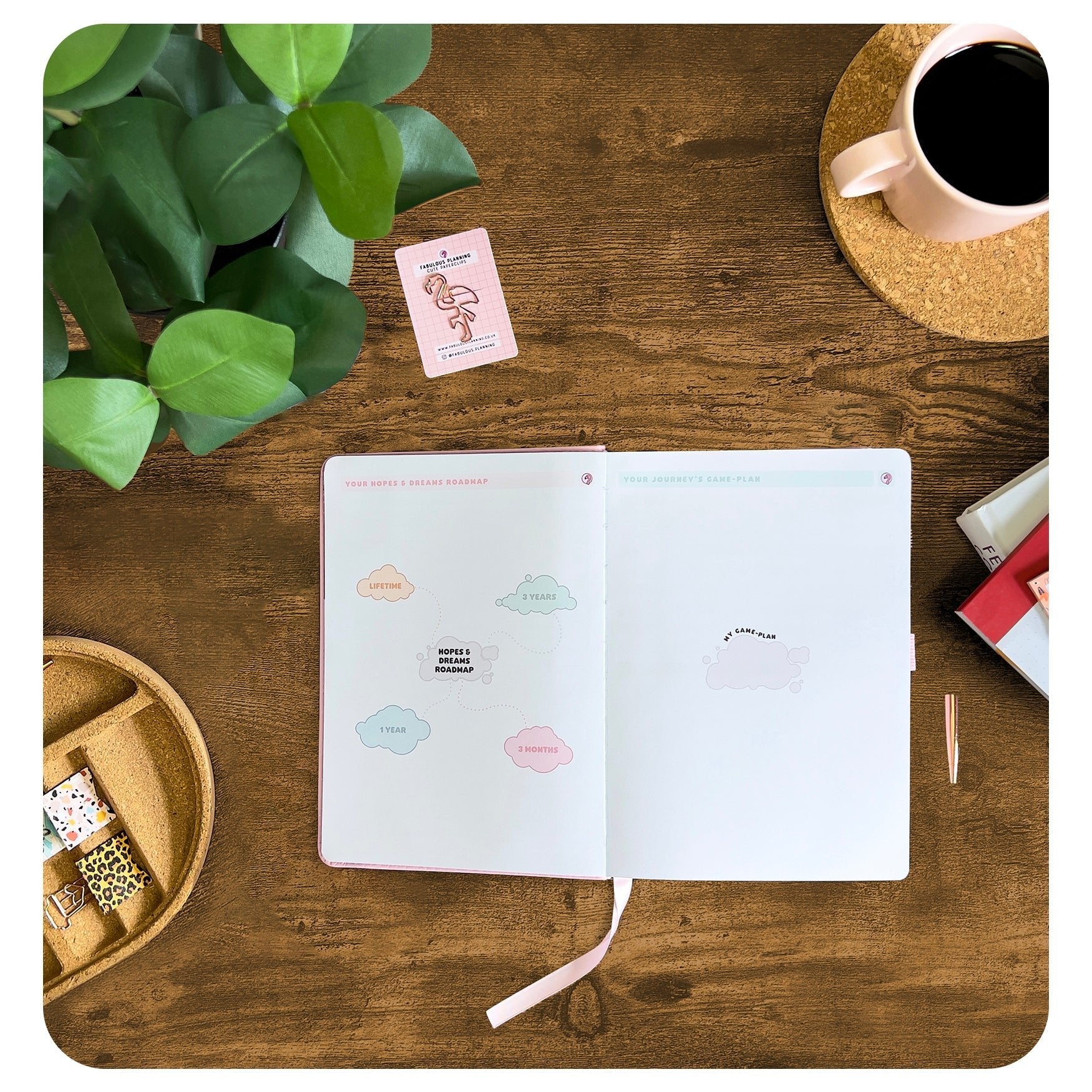 Pink Croc Planning Journal with Pen Holder