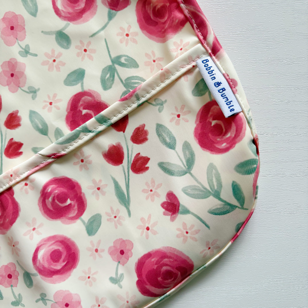 Long Sleeved Baby Bib - Country Floral