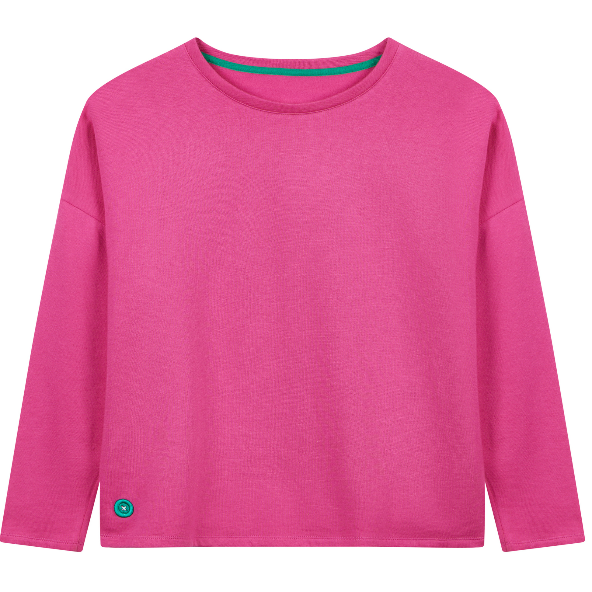 Boxy Sweatshirt in Organic Cotton and Modal