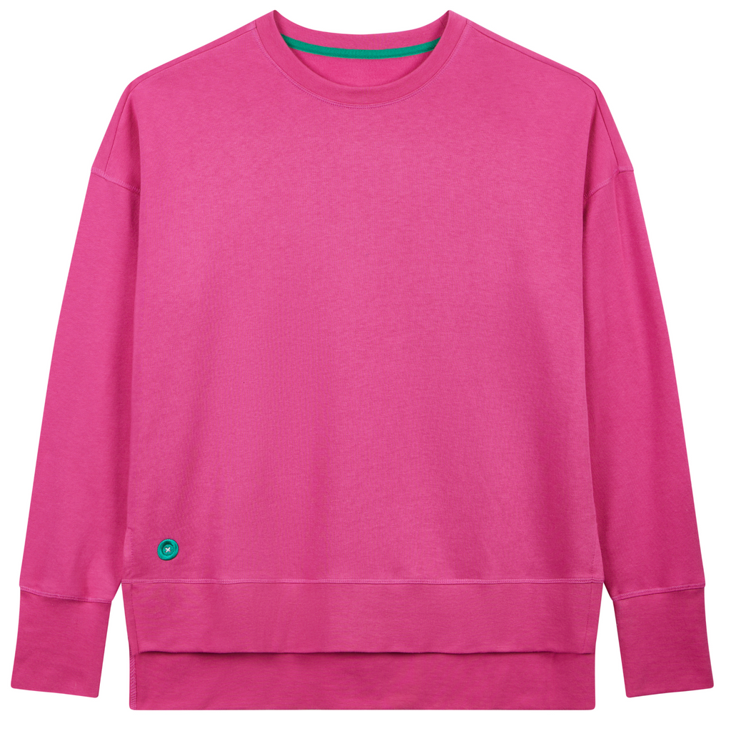 Longline Sweatshirt in Organic Cotton and Modal