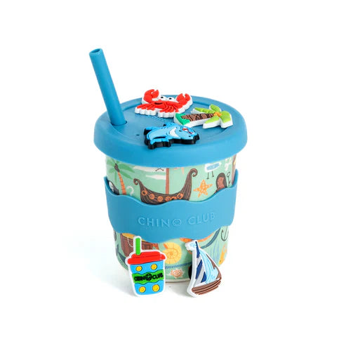 Pirate Charm Cup 8oz with Straw and Interactive Charms