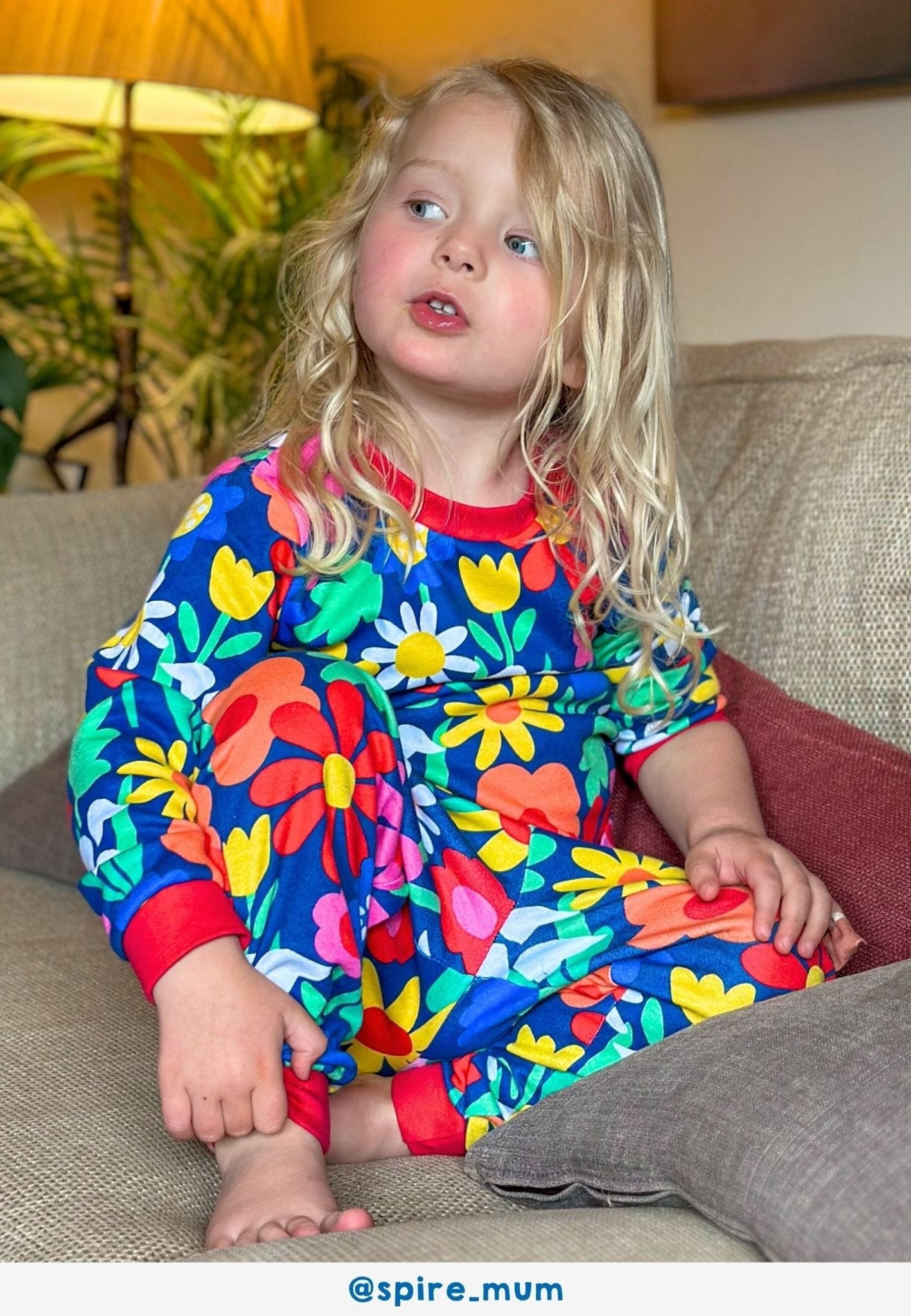 Organic Bold Floral Print Pyjamas for Kids