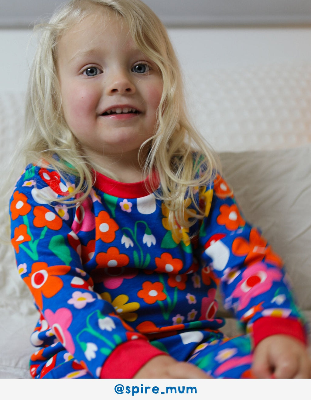 Organic Floral Mushroom Print Pyjamas for Kids