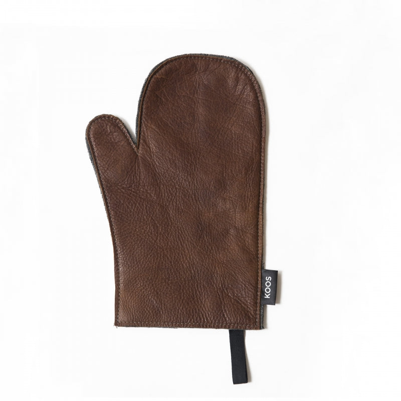 Versatile Kitchen Mitt – Leather & Double Wool, Heat Resistant by KOOSdisain at www.brixbailey.com