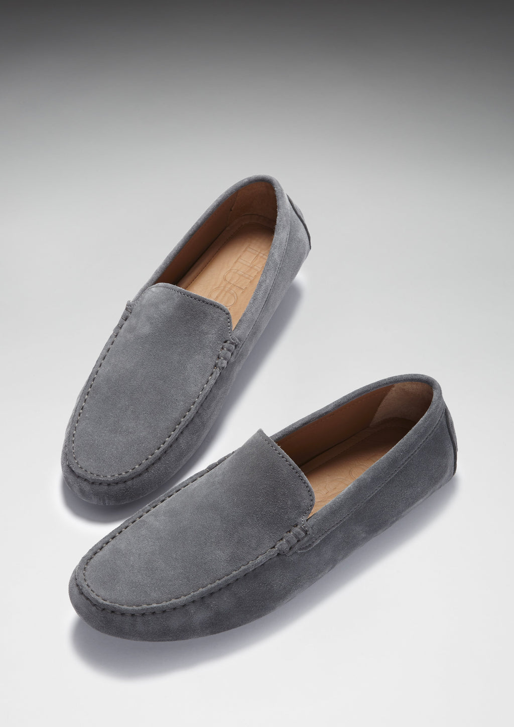 Slate Grey Suede Driving Loafers