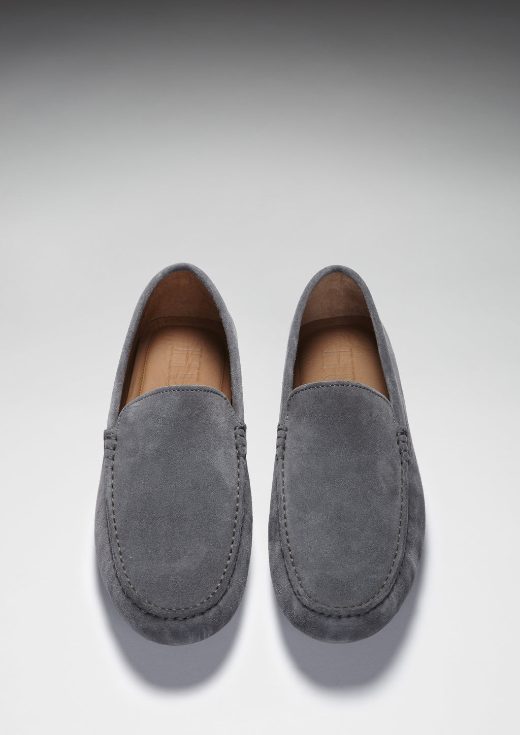 Slate Grey Suede Driving Loafers