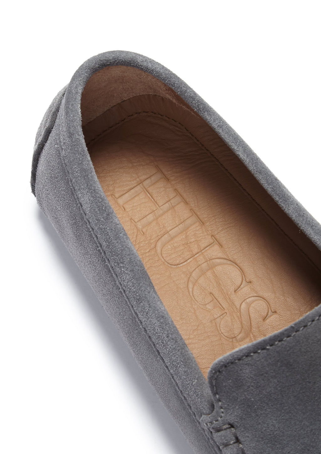 Slate Grey Suede Driving Loafers
