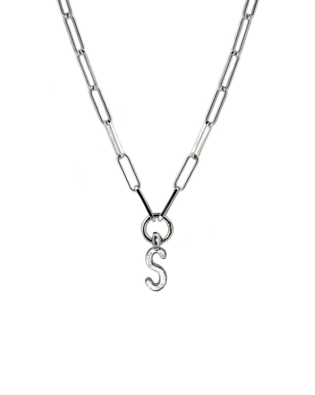 Personalised Initial Trace Chain Necklace in Sterling Silver