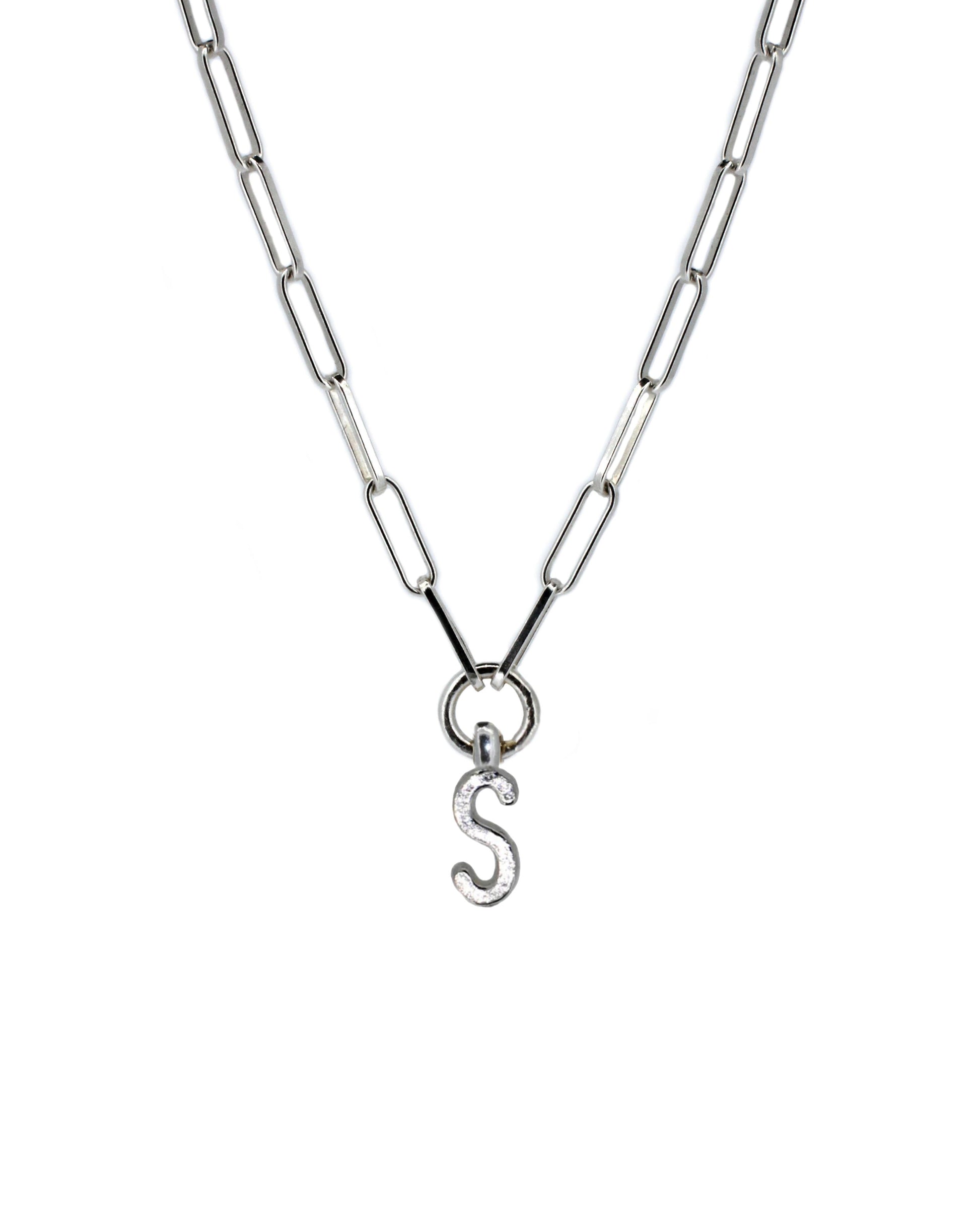Personalised Initial Trace Chain Necklace in Sterling Silver