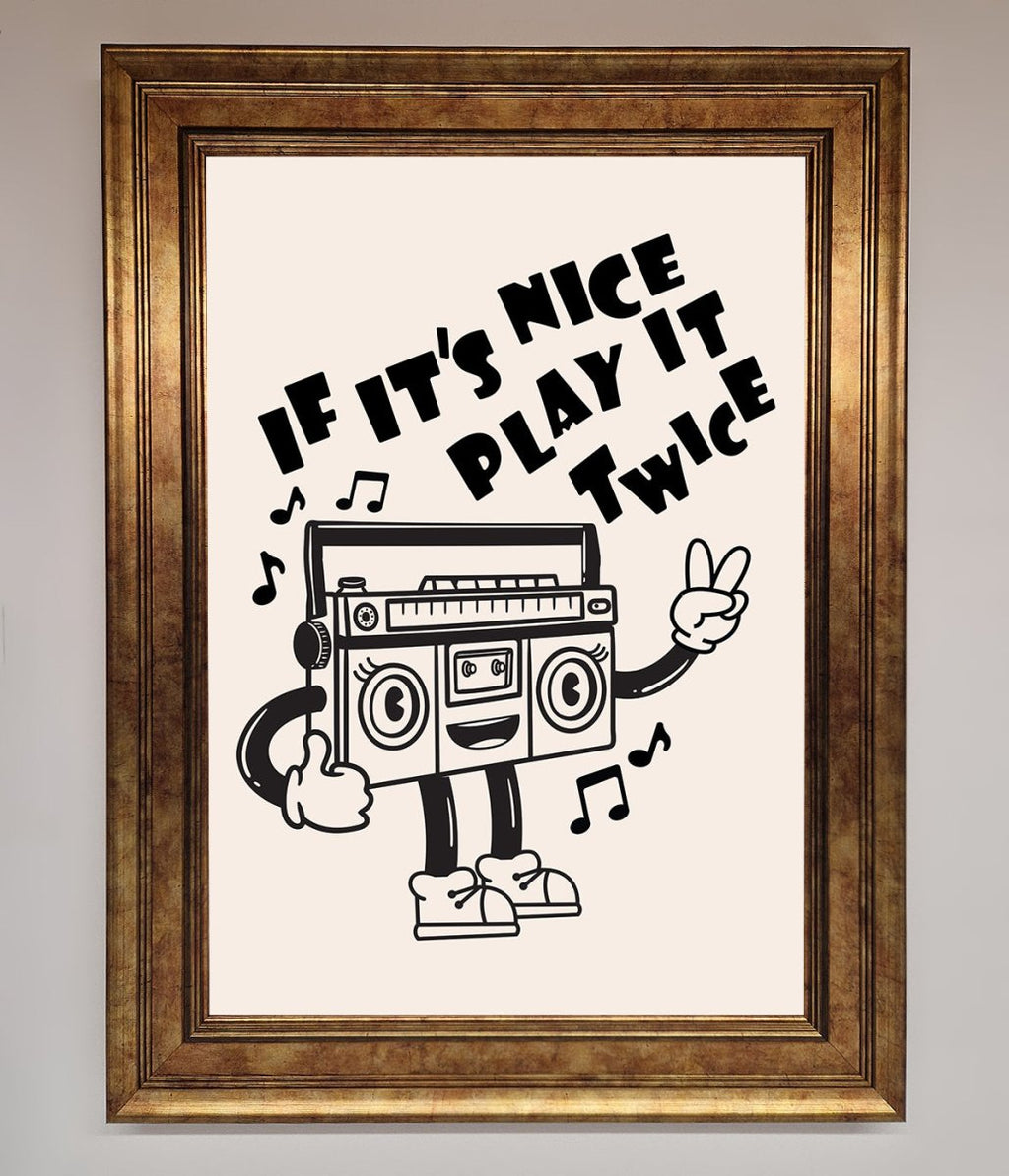 Play Twice Framed Wall Art