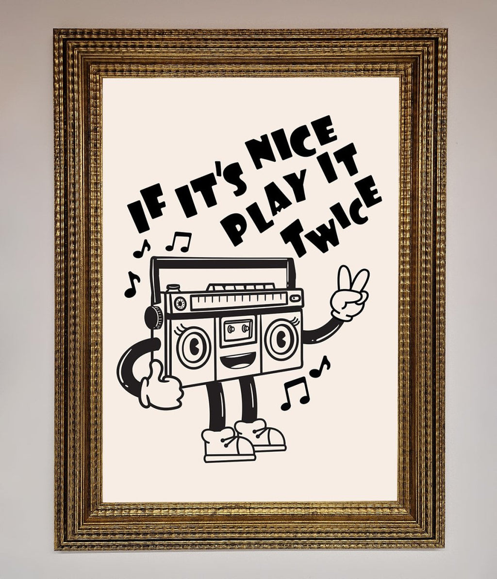 Play Twice Framed Wall Art