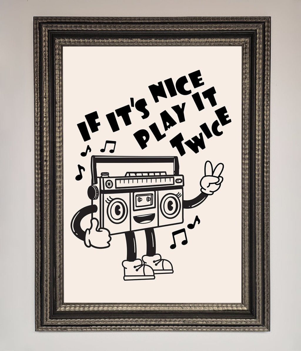 Play Twice Framed Wall Art