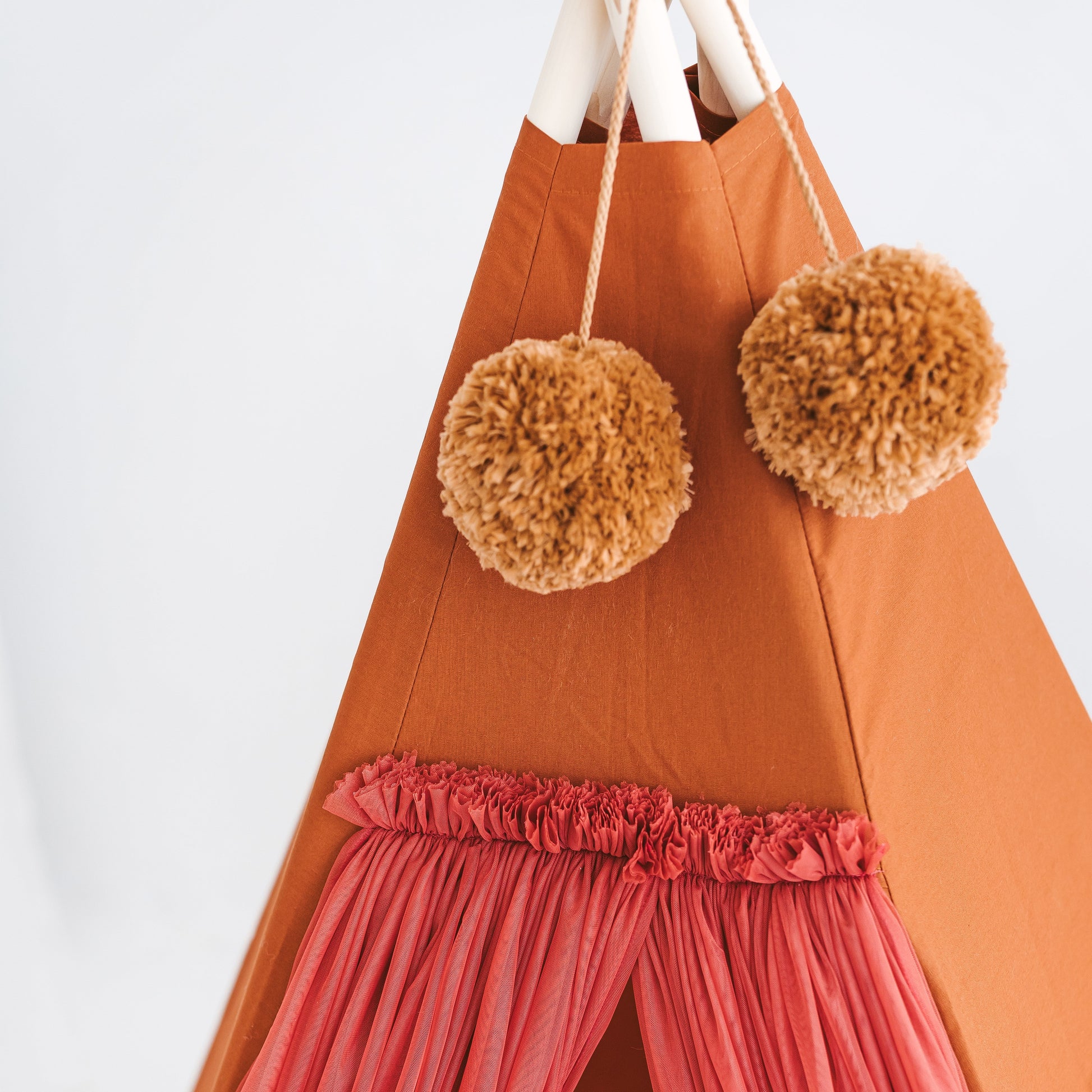 Fairy Kids Play Tent with Tulle in Cognac