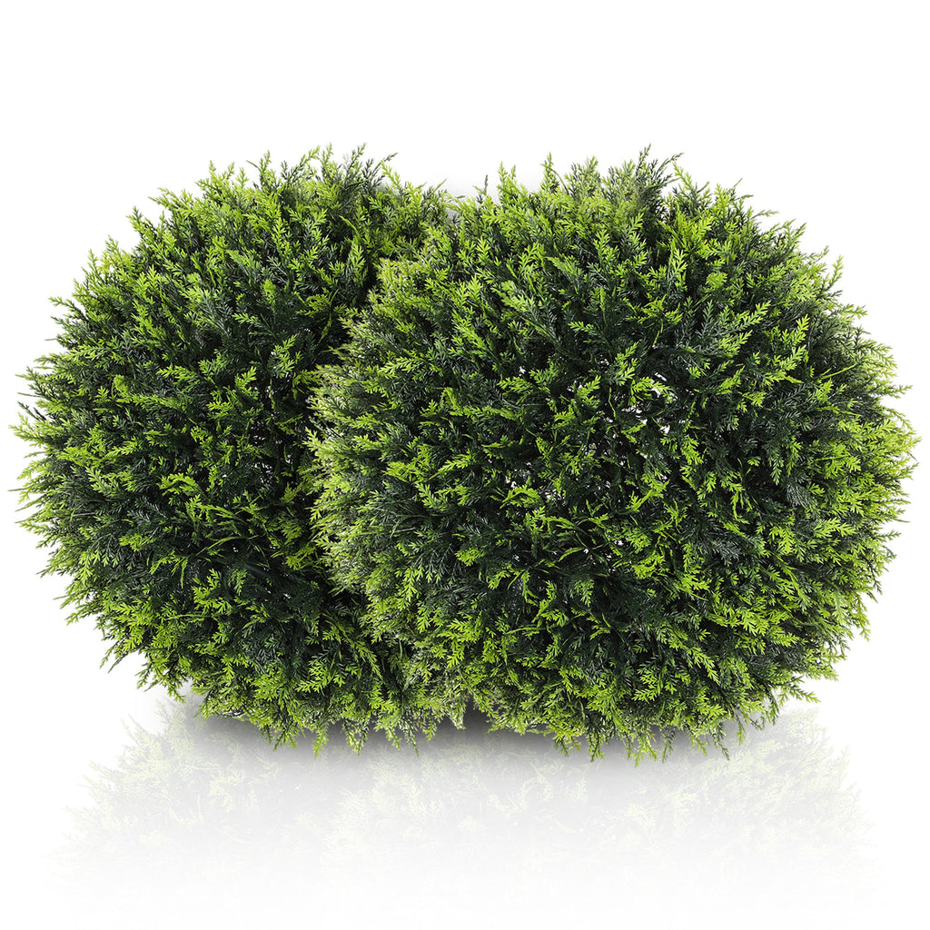 Set of 2 Artificial Topiary Balls in Green