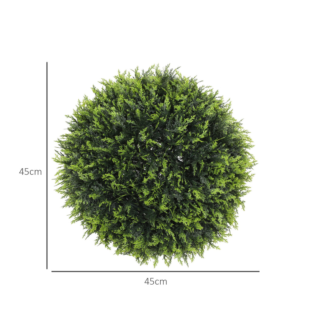 Set of 2 Artificial Topiary Balls in Green