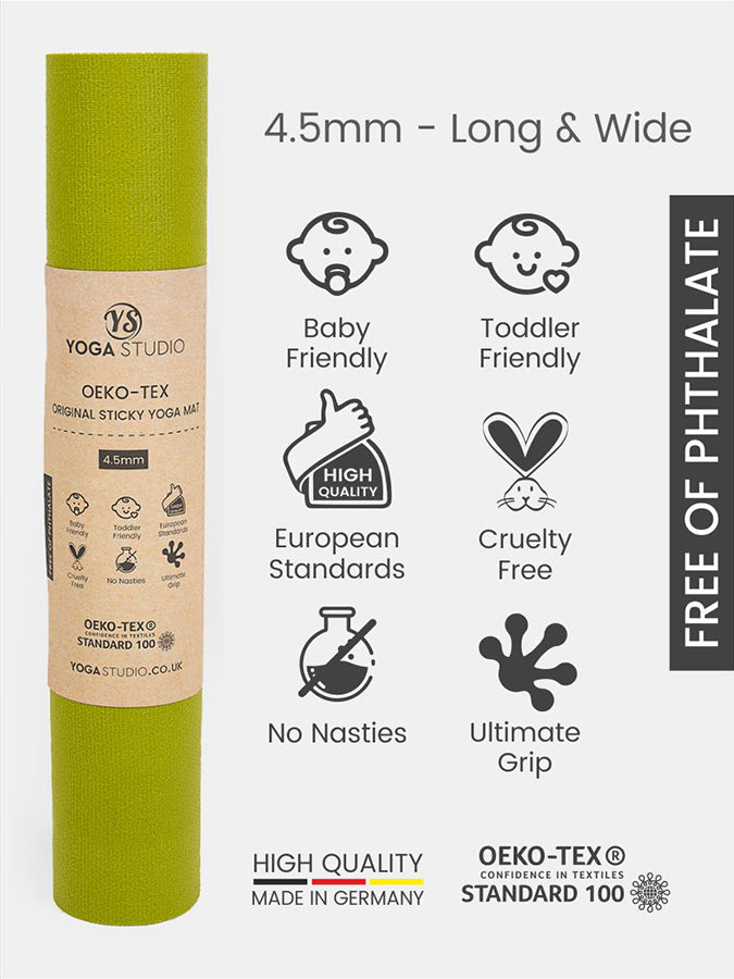 Long and Wide Yoga Mat 4.5mm Non-Slip Cushioned
