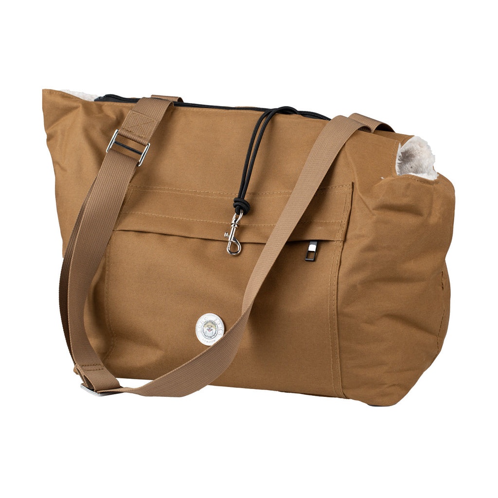 Light Brown and Cream Rainy Bear Pet Carrier for Dogs and Cats