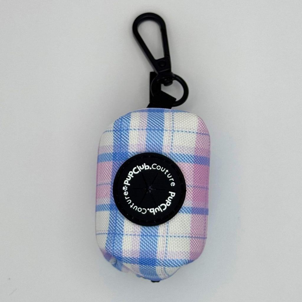 Pink Tartan Poo Bag Holder