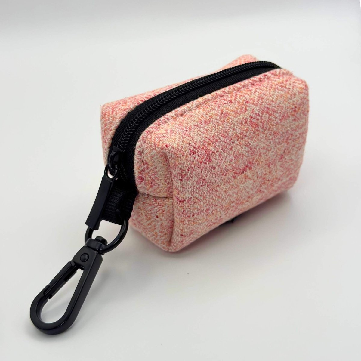 Pink Tweed Poo Bag Holder