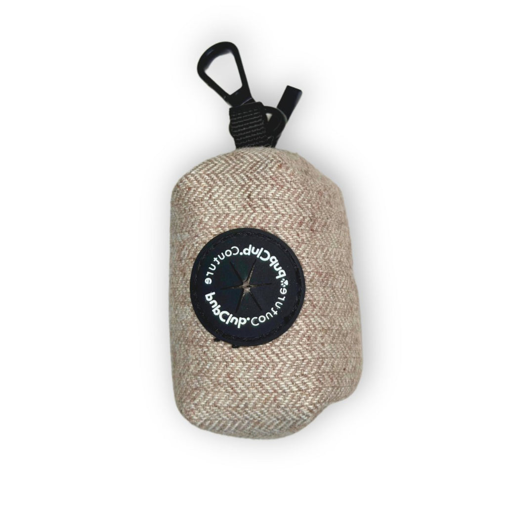 Tweed Brown Poo Bag Holder