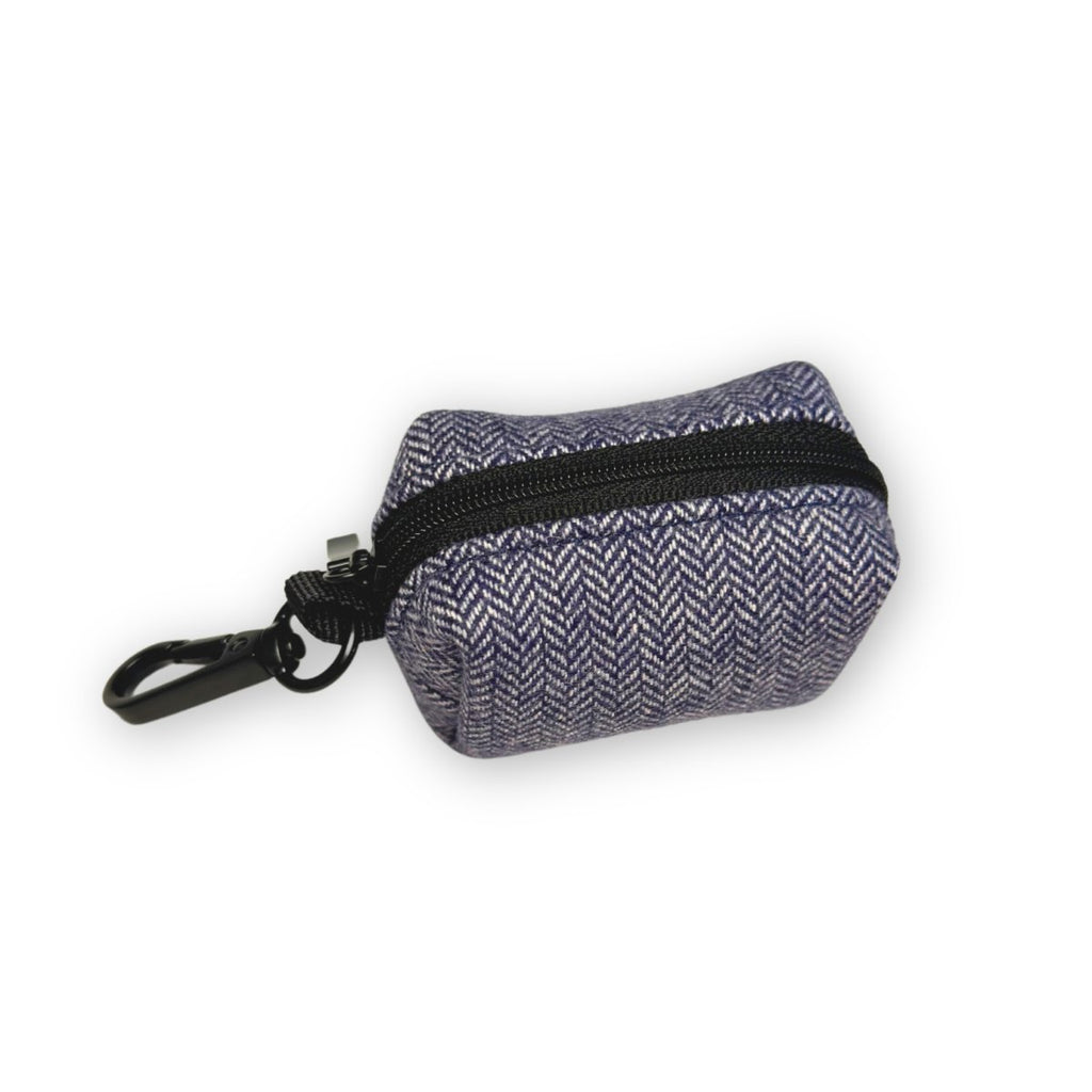 Tweed Blue Poo Bag Holder
