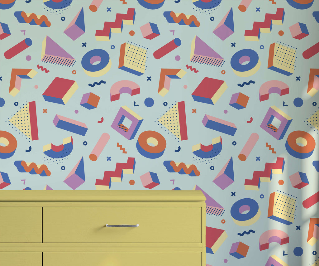 Pop Retro Memphis Wallpaper