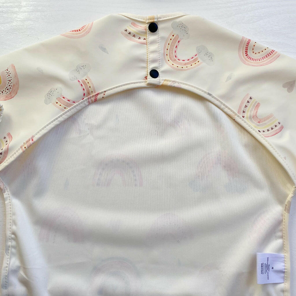 Long Sleeved Baby Bib - Rainbow print