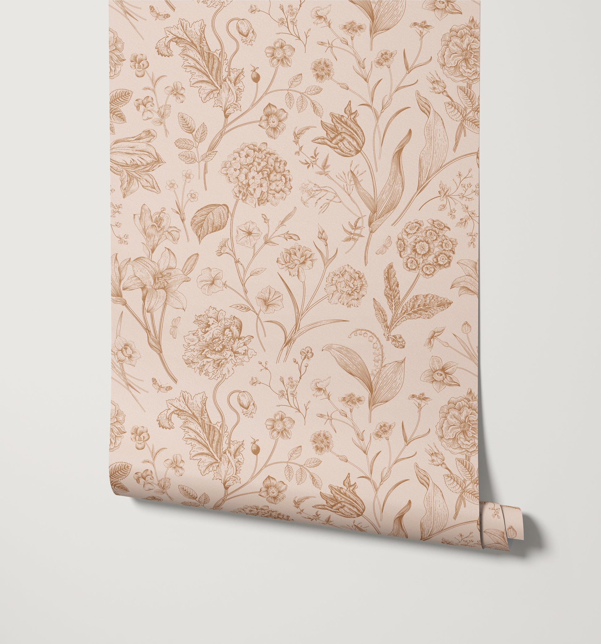 Porcelain Wildflower Wallpaper