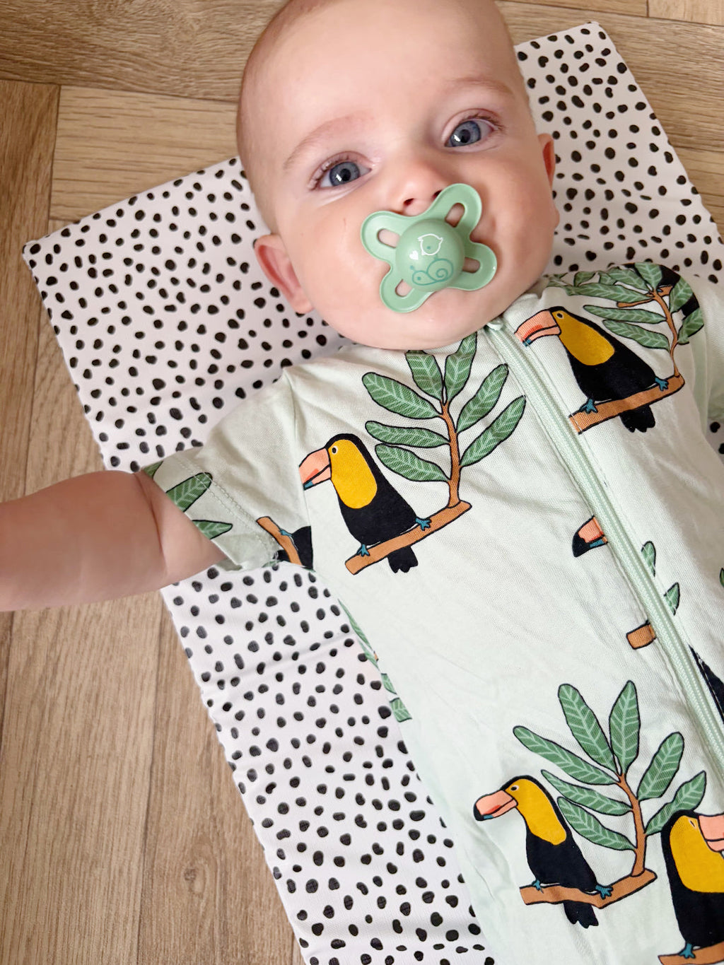 Travel Changing Mat - Black Spotty Print