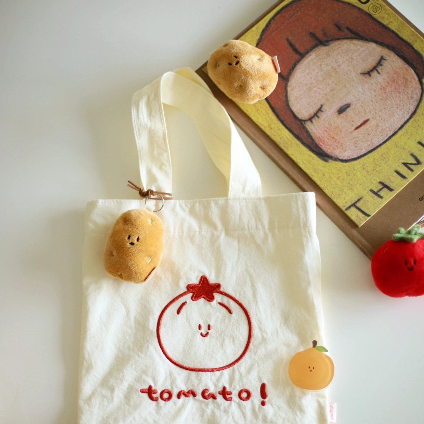 Daily White Potato Plush Charm