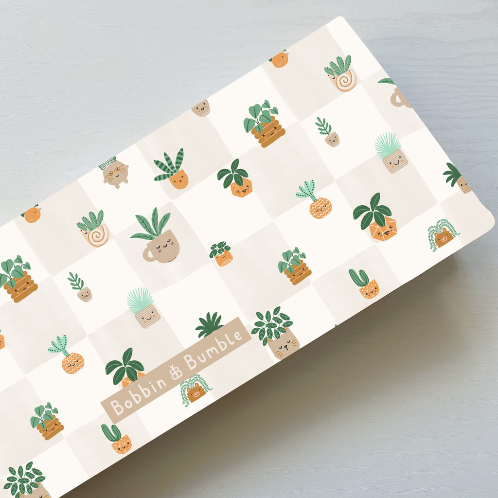Travel Changing Mat - Pot Plants