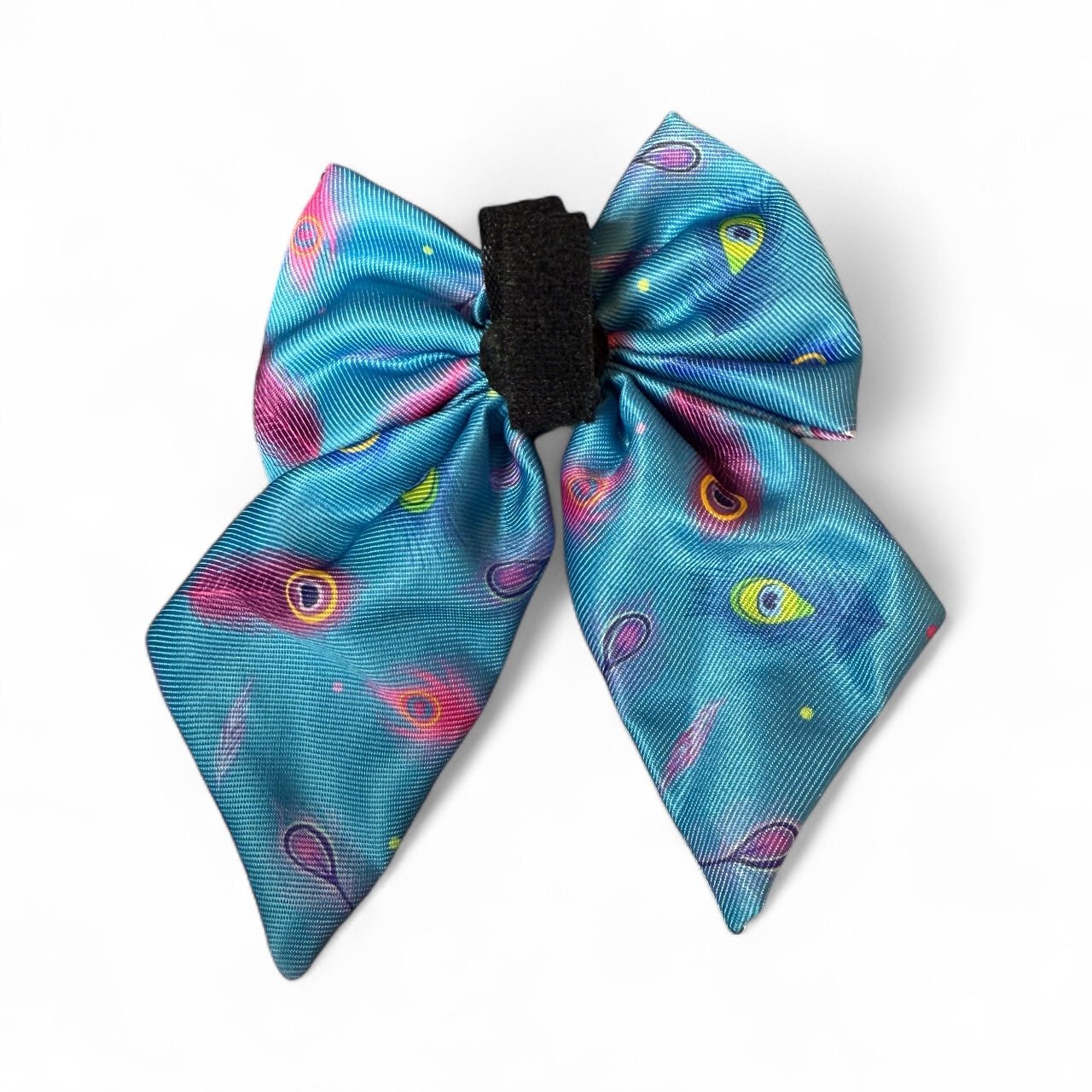 Sailor Bow in Teal Peacock Print