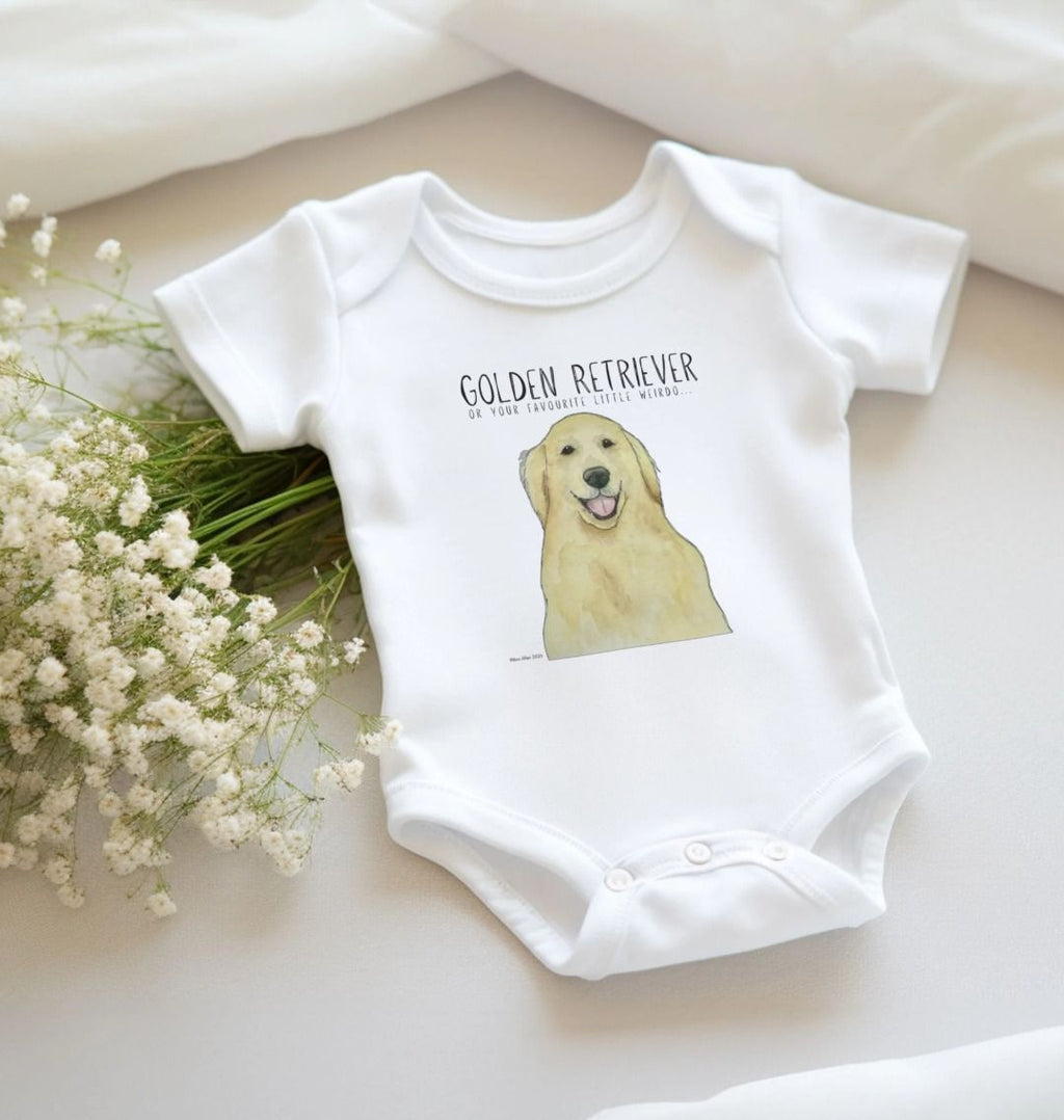 Golden Retriever Baby Bodysuit for Little Ones with Big Puppy Energy