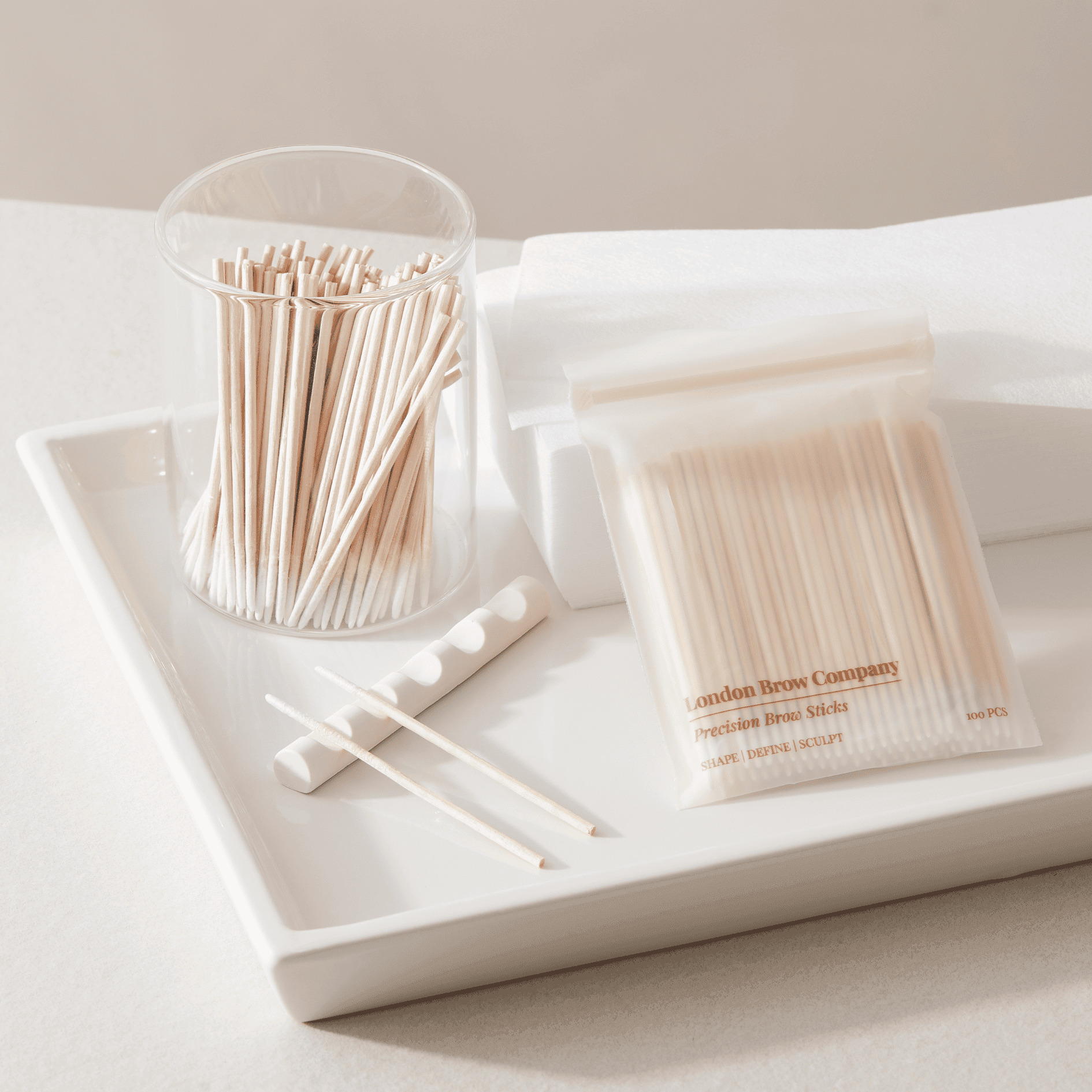 Precision Brow Sticks for Perfect Brow Tinting Eco Friendly 100 Pack