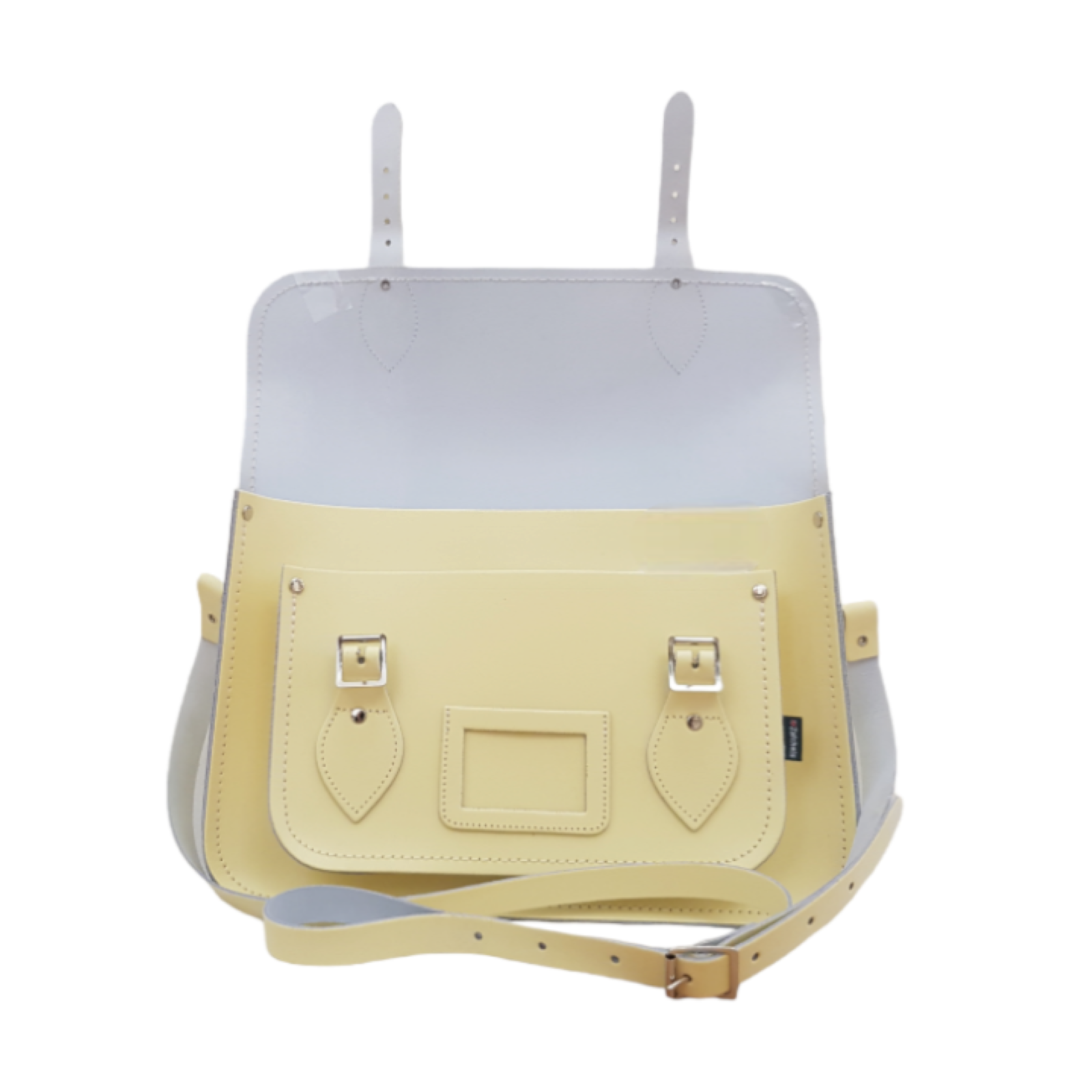 Handmade Leather Satchel in Primrose Yellow