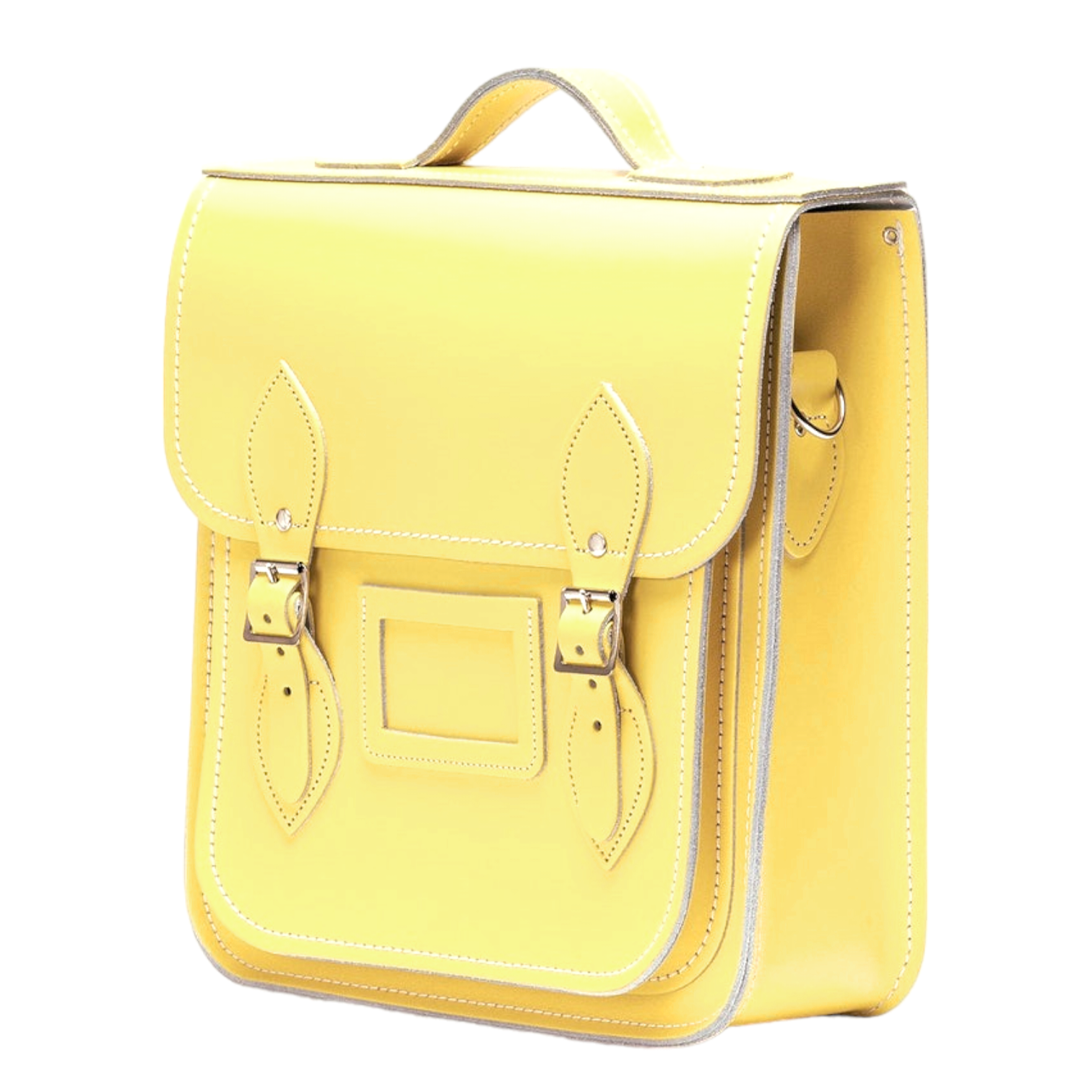 Handmade Leather City Backpack in Primrose Yellow