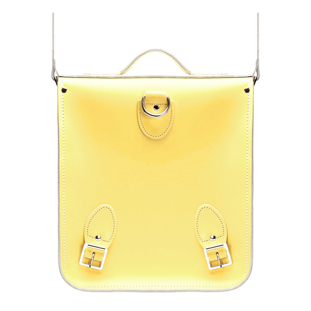 Handmade Leather City Backpack in Primrose Yellow