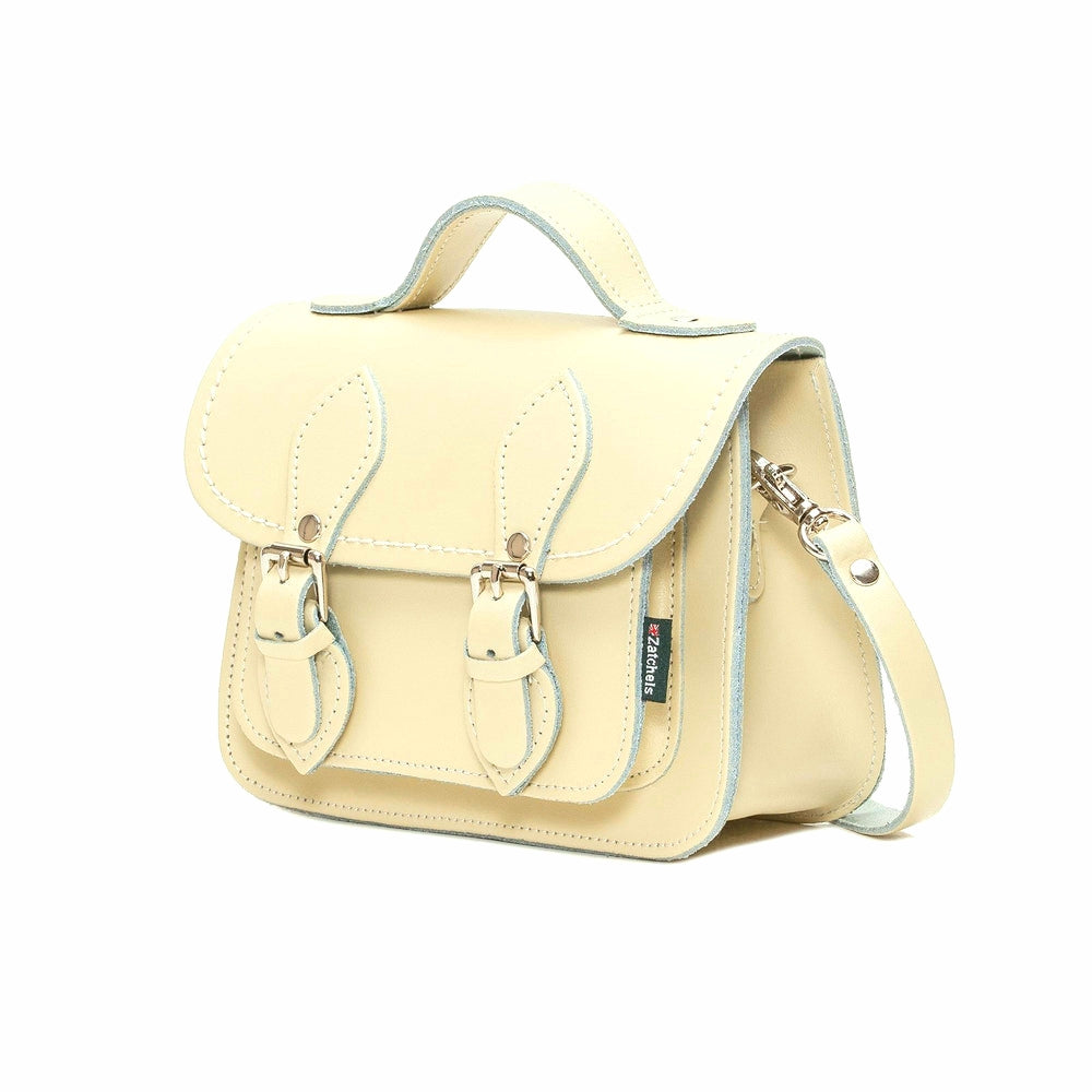 Handmade Leather Micro Satchel in Primrose Yellow