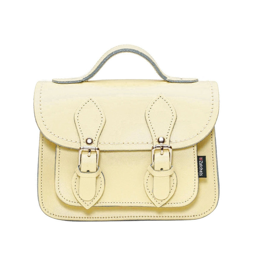Handmade Leather Micro Satchel in Primrose Yellow