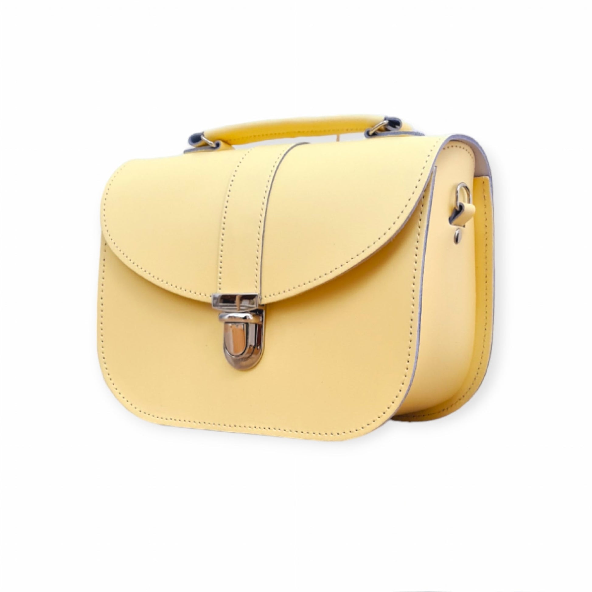 Handmade Leather Bag in Primrose Yellow