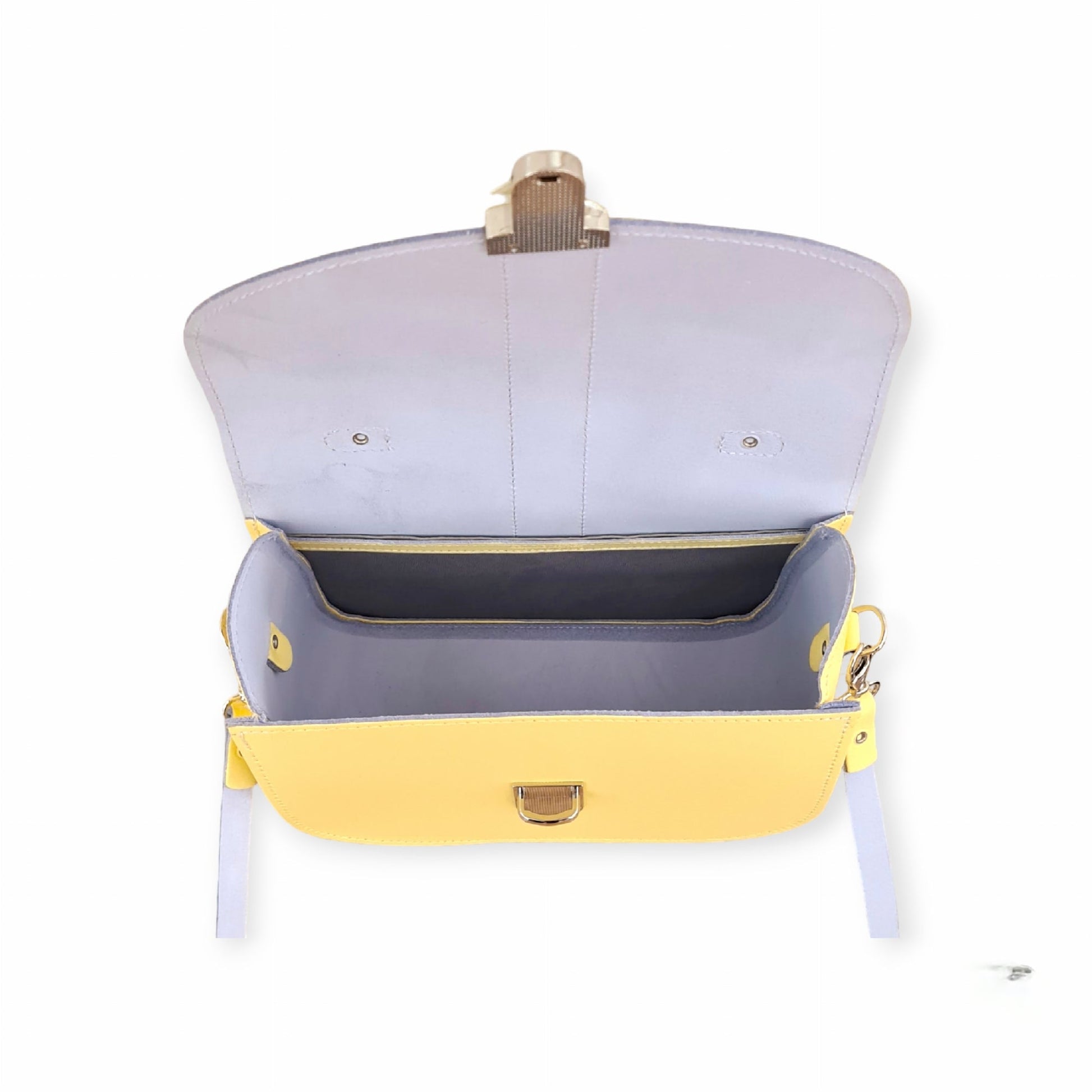 Handmade Leather Bag in Primrose Yellow