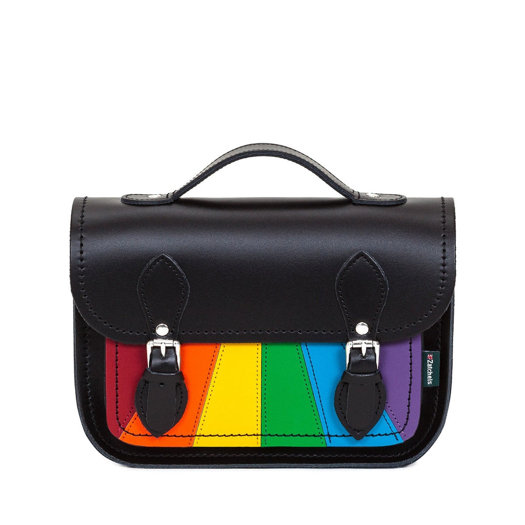 Leather Midi Satchel Pride Rainbow
