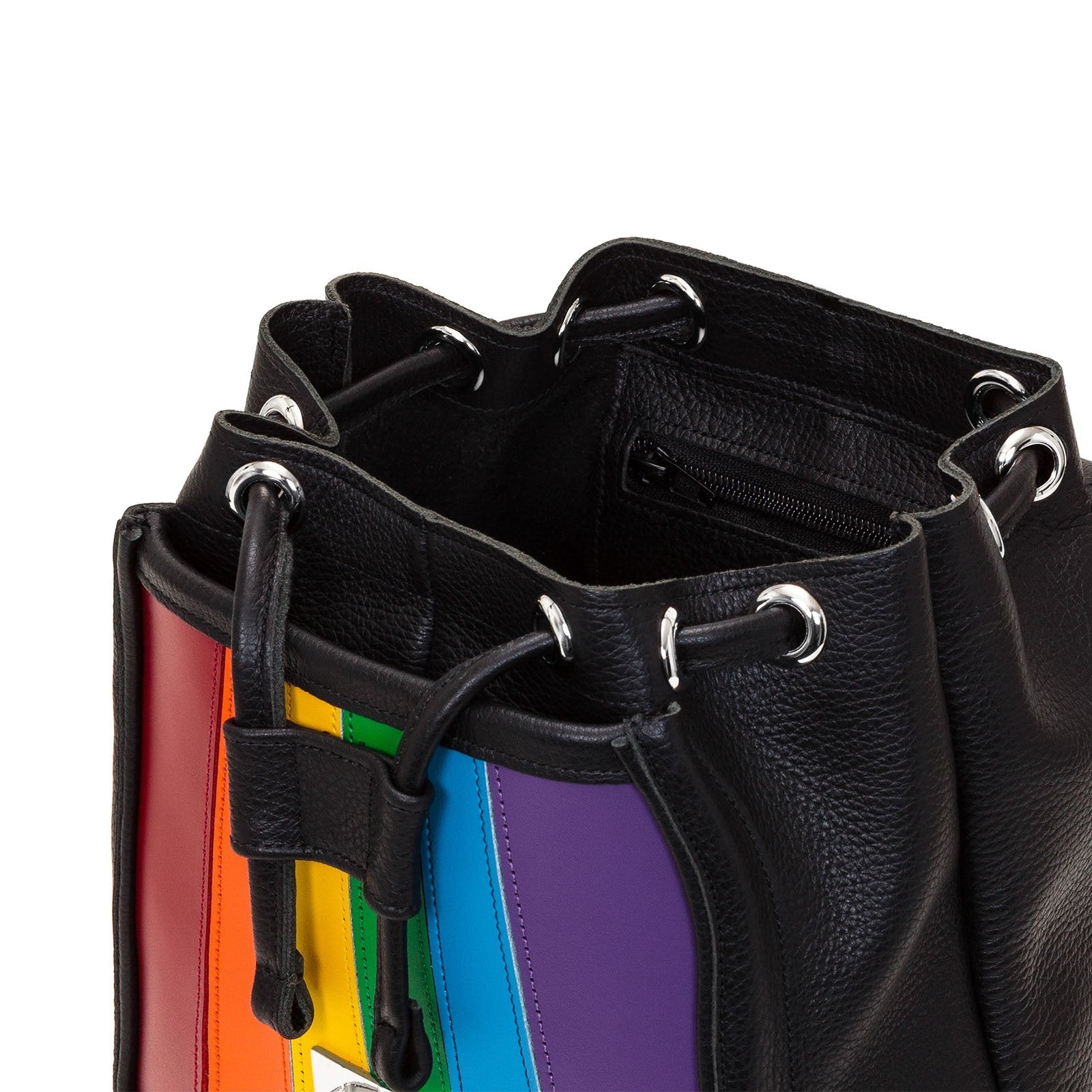 Leather Backpack Pride Rainbow