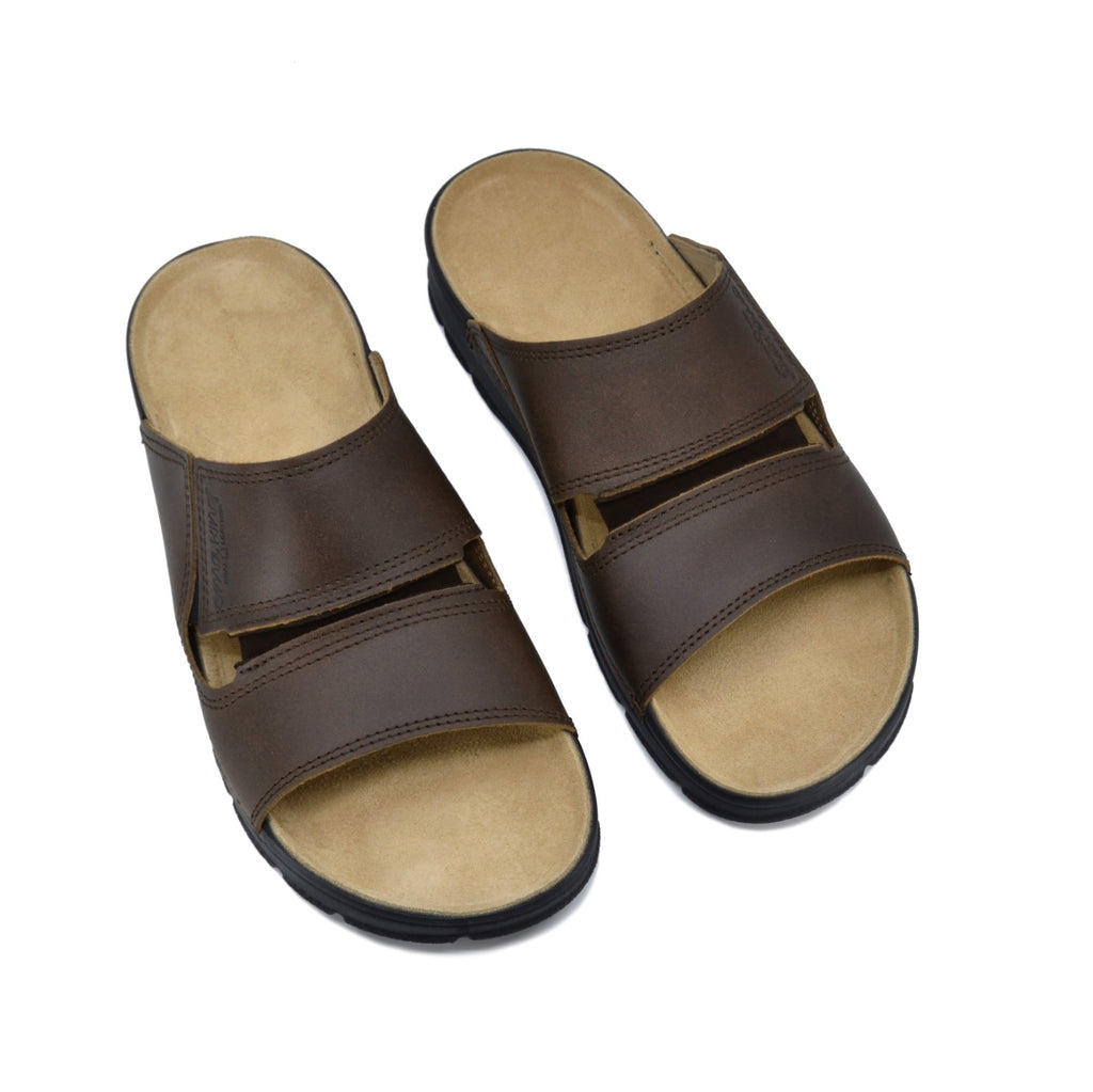 Handmade Leather Slip-On Sandals - Comfort and Quality Crafted in Estonia by Omaking at www.brixbailey.com