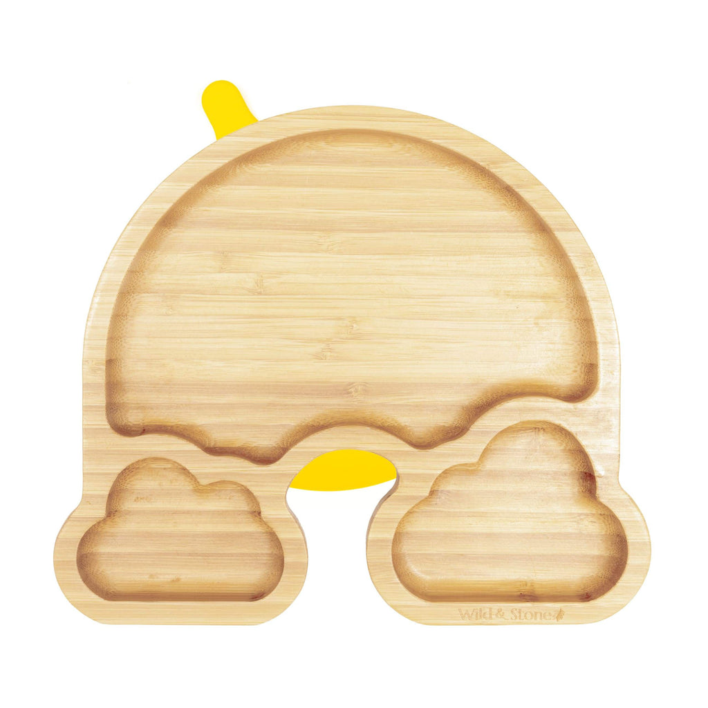 Baby Bamboo Weaning Plate Set Over The Rainbow