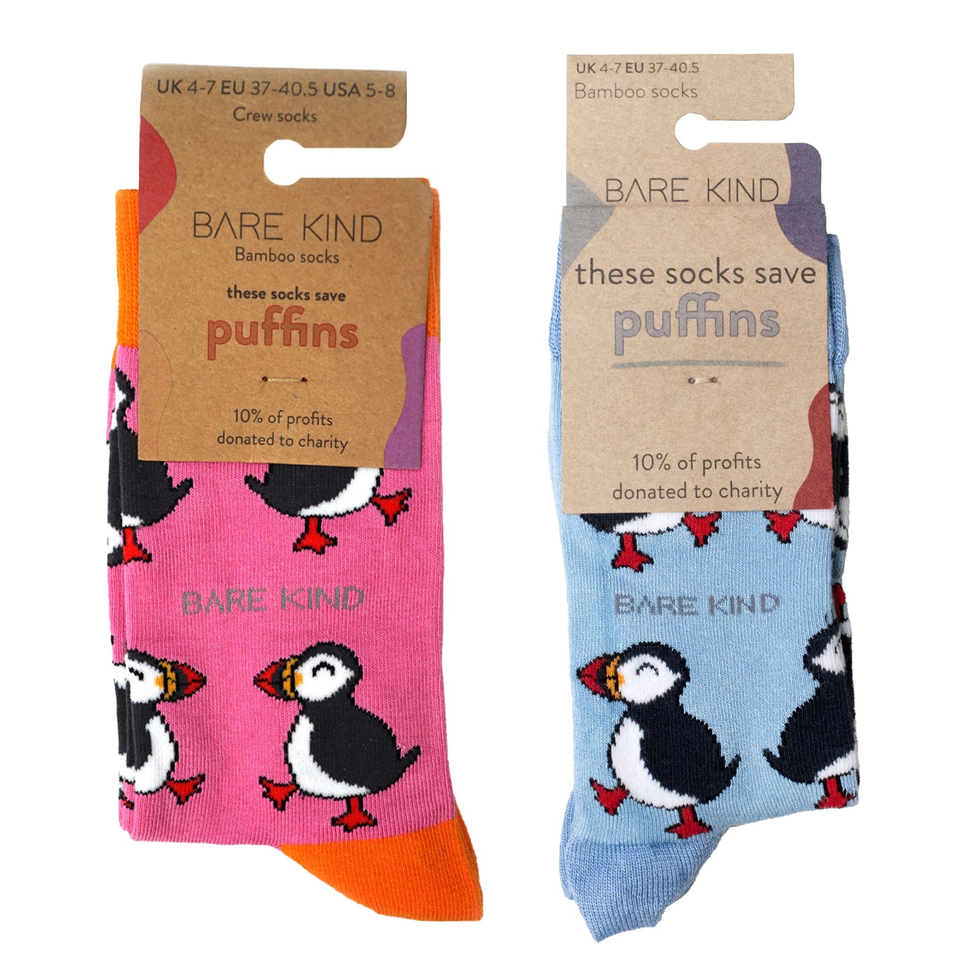 Puffin Couple Bamboo Sock Set for Two