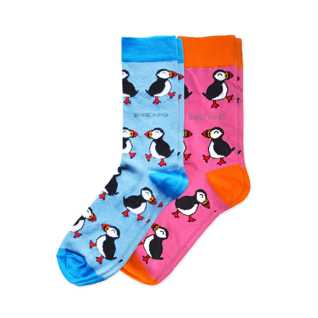 Puffin Couple Bamboo Sock Set for Two
